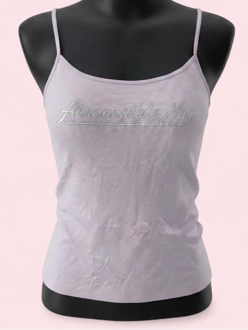 Aeropostale NYC Vintage Y2K Women's Pink Spaghetti Strap Logo Tank